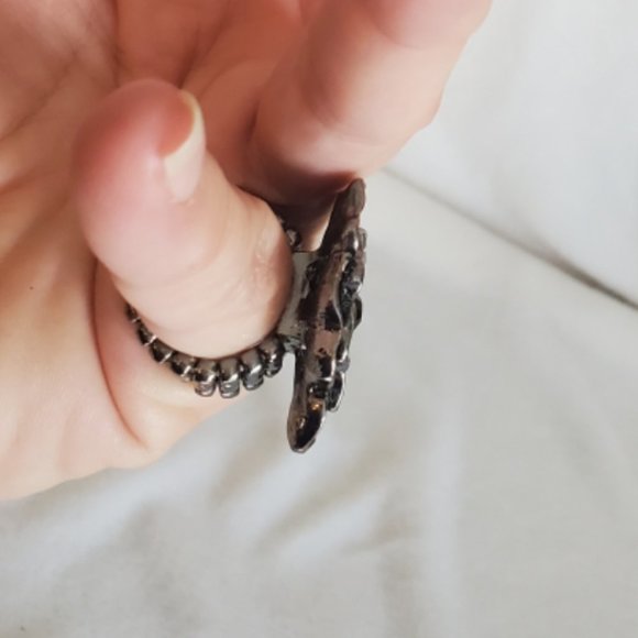 Vintage Black and White Beaded Ring ~ 4 for $30 Bundle ~ - Picture 6 of 12